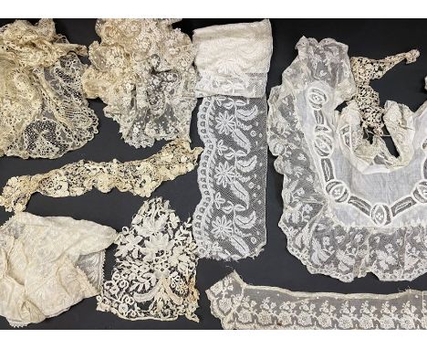 Embroidered collar&nbsp;circa 1840, a lace collar&nbsp;possibly bobbin Buckinghamshire circa 1840's and other lengths of lace