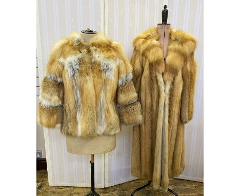Vintage golden fox jacket UK size s/m, and a 1980's golden fox full length coat m size s/m (2)Condition ReportJacket in overa