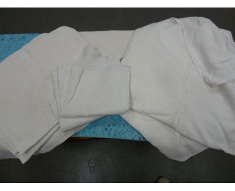 Assorted vintage and other linen - 20 sheets,, mainly singles / throws and two handtowels ( 2 boxes)