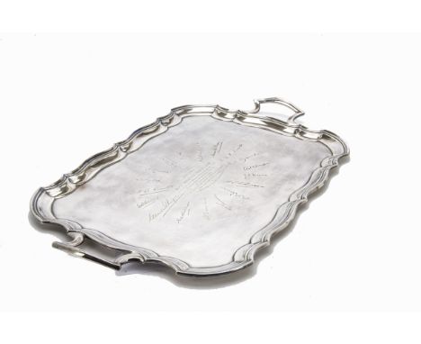 A good Edwardian silver plated canteen of cutlery for six, presented in an oak canteen box with three layers, each piece engr