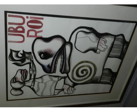 Jan Lenica (Polish, 1928-2001), 'Uburoy', offset lithograph, signed in plate lower right. H.51cm W.40cm