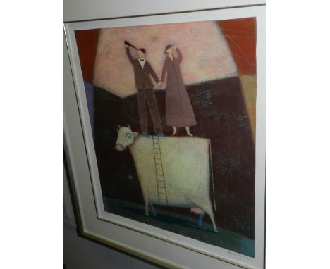 Paul McArdle (British, b. 1971). 'Looking', lithograph, limited edition 163/350. H: 50cm W: 43cm