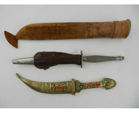 Wilkinson Sword, London. A late 19th century dagger and scabbard, together with four other daggers and small swords. (5)