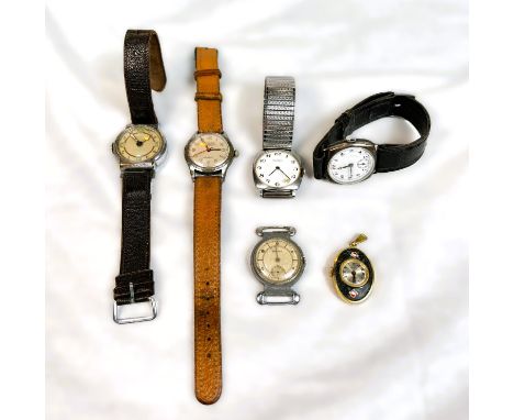 A collection of vintage gents wristwatches including Buren, silver cased etc.Condition report:The watch is wound tight and do