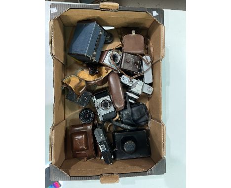A selection of vintage cameras.