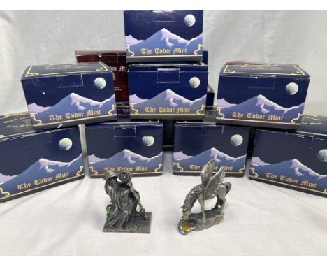 The Tudor Mint, Myth &amp; Magic boxed pewter figures, 14 in total: 3196, 3183, 3161 etc.
