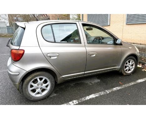 Motor car from a local estate: TOYOTA - a Toyota Yaris Colour Collection Hatchback, 5 door motor car with grey coachwork, 129