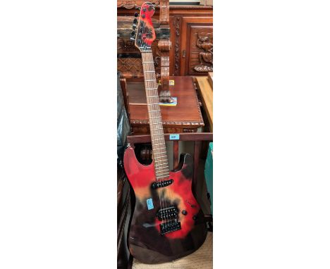 A Fender Stratocaster "Band of Gypsies" tie-dye colouring' Korean made, serial number: 04074200.