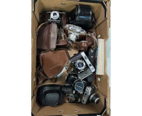A selection of vintage cameras.