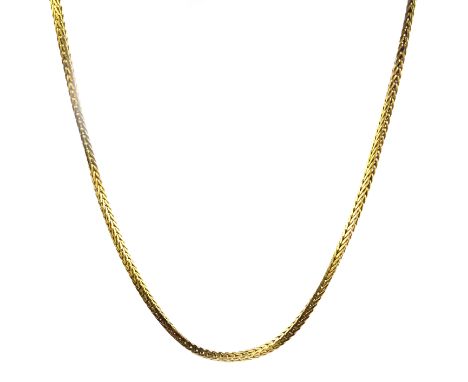 18ct gold foxtail chain necklace, stamped 750 Condition Report Approx 6.2gm, length = 50cmClick here for further images, cond