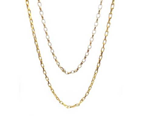Two 9ct gold chain necklaces hallmarked and stamped 9k Condition Report 8gmClick here for further images, condition, auction 