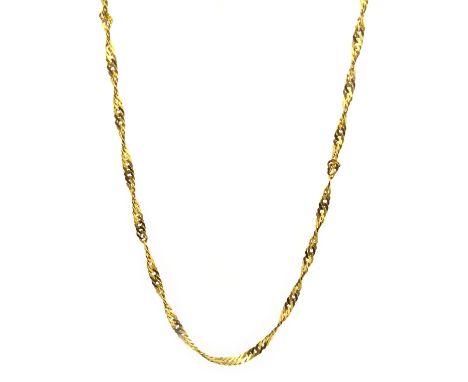 22ct gold Singapore link chain necklace, stamped 22c 917 Condition Report Approx 7.7gm, length = 62cm Click here for further 