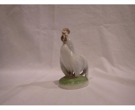 Royal Copenhagen figurine of a cockerel, no cracks or chips, H: 11 cm. UK P&amp;P Group 1 (£16+VAT for the first lot and £2+V