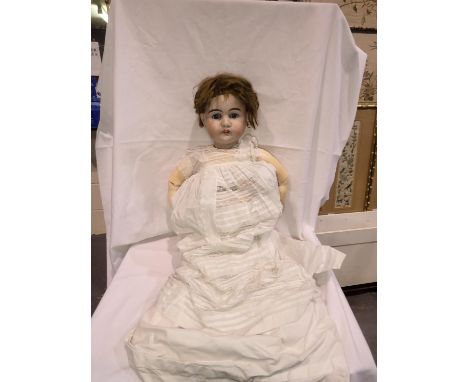 Bahr &amp; Proschild late 19th/early 20th century bisque headed doll with jointed cellulose body for restoration, model 320-1