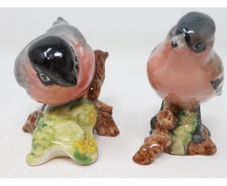 Two Beswick birds, Bullfinch and Chaffinch, no cracks or chips, H: 80 mm. UK P&amp;P Group 1 (£16+VAT for the first lot and £