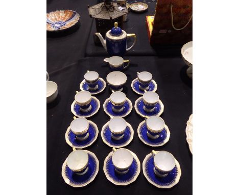 Spode coffee service in the Ryde pattern of twenty five pieces. Not available for in-house P&amp;P 