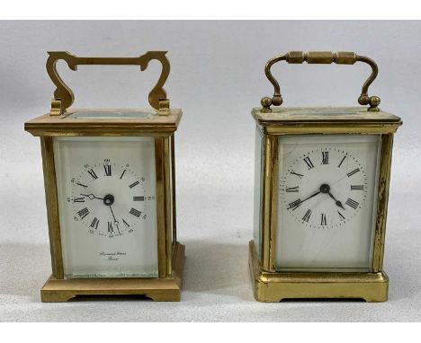 BERNARD FRERES, BICESTER gilt brass four glass carriage clock, 12cms (h) and another similar unnamedProvenance: private colle