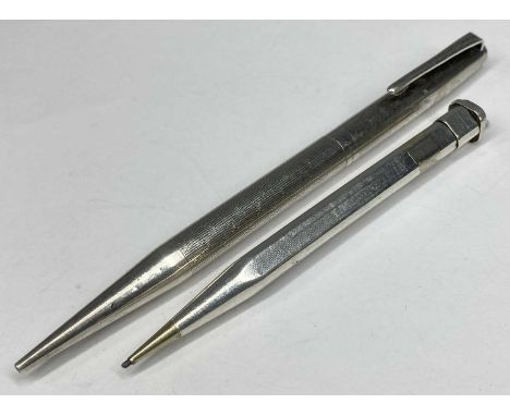 TWO VINTAGE YARD-0-LED SILVER PROPELLING PENCILS, the smaller marked 'Lady'Provenance: private collection Denbighshire