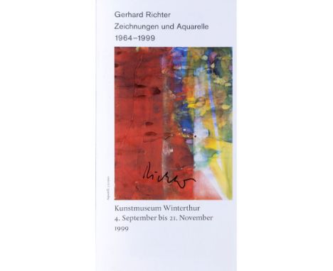 Gerhard Richter (Dresden 1932). Gerhard Richter - Zeichnungen und Aquarelle 1964-1999. 1999. Farboffset, Ausstellungsflyer. 2