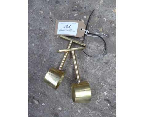 Pair of brass lamp brackets - carries VAT&nbsp;&nbsp;Estimate £20-25