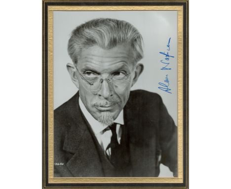 Alan Napier 14x12inch overall mounted vintage black and white photo. Alan William Napier-Clavering (7 January 1903 - 8 August