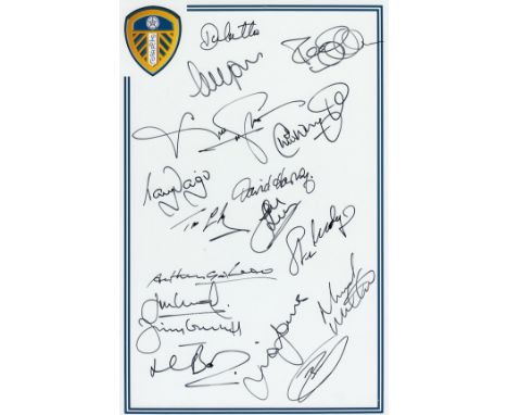 Autographed Leeds United 12 X 8 Crested Photo : A Superb Custom Made Crested 12 X 8 Photograph Depicting The Leeds United Clu