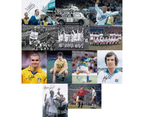 Autographed Lot Of Leeds United 8 X 6 Photos : A Superb Lot Of Photos Depicting Former Leeds United Players From The 1960s - 