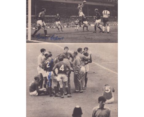 George Cohen MBE signed twice 1966 World Cup Winner black and white magazine photo. Good condition. All autographs come with 