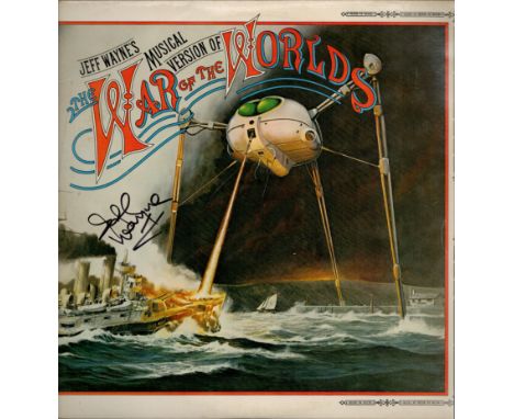 Jeff Wayne signed Musical Version of War of the Worlds picture record sleeve includes vinyl record. Good condition. All autog