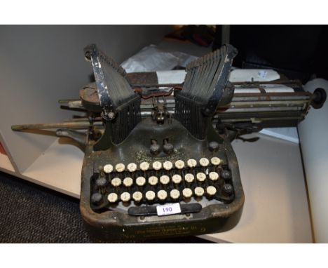 An Oliver typewriter model No. 9 complete in need of restoration