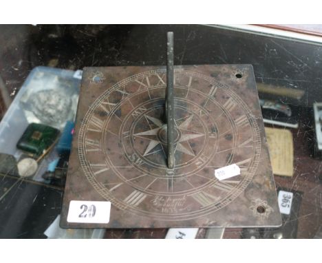 John Laycock Bedminster 1638 engraved Sundial 20cm in Length 
