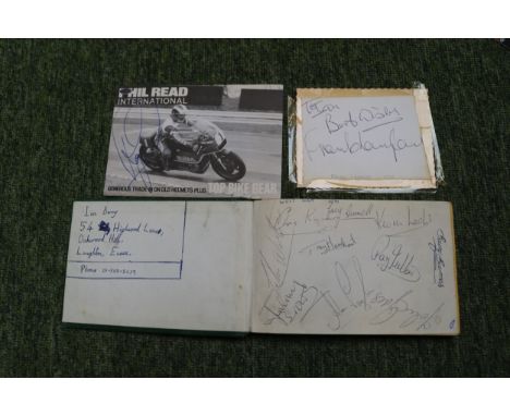 Autograph Album with assorted Signatures to include Ray Reardon, West Ham 1971, Terry Venables, Frank Lampard Senior, Phil Re