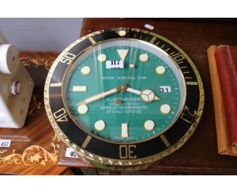 Submariner Oyster Perpetual Date wall clock 