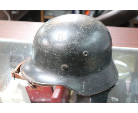 WWII German Third Reich M35 Helmet with later lining 