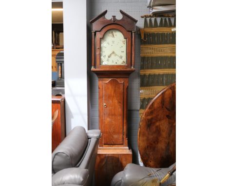 Oak Cased Longcase clock with roman numeral dial 