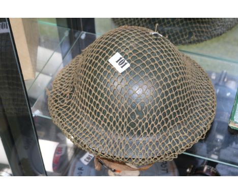 Reproduction US M1 Combat Helmet with webbing and liner 