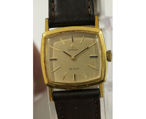Ladies Omega Deville Gold Plated Mechanical Wind