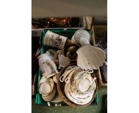 Crate of assorted Ceramics to include Tuscan, Aynsley etc.