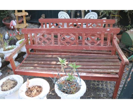Wooden Slatted Garden Bench 