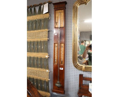 Flame Mahogany cased Continental Barometer 