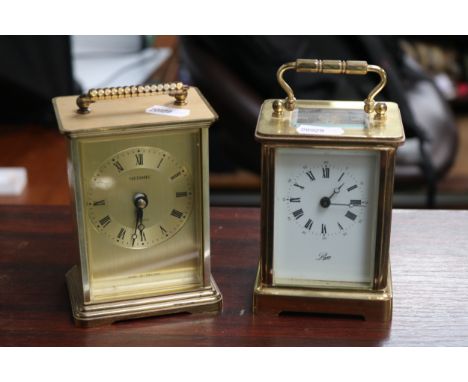 Brass Carriage clock and another carriage clock 