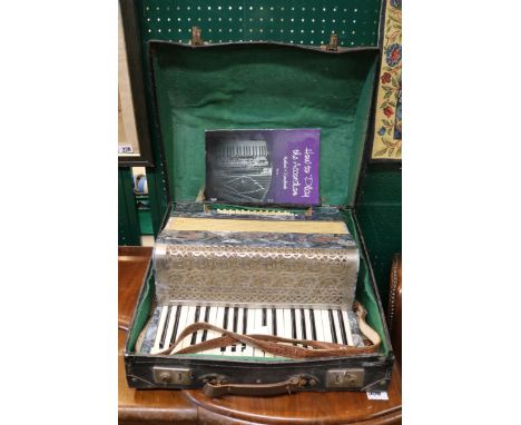 Cased Toscanelli Piano Accordion 