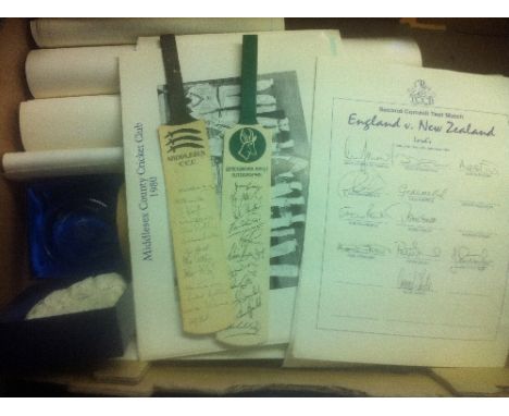 MIXED SPORTS, selection, inc. cricket, signed sheets, England (2) 1985 (12 signatures) & 1994 (11), Australian and England wo