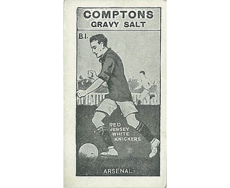 COMPTON, Footballers, b/w, inc. Arsenal (2), G to VG, 7 + 1