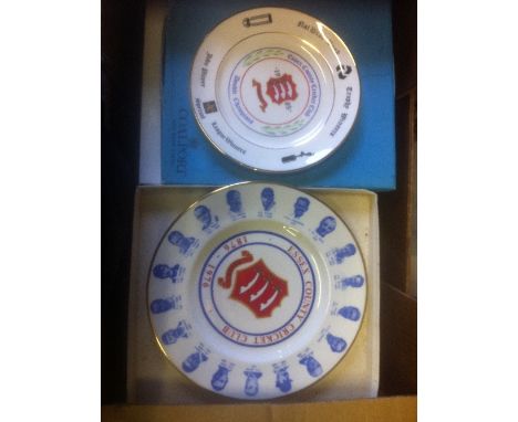 CRICKET, ceramic plates, mainly County Championships inc. 1973-1992, slight duplication, cracked (2), FR to EX, 24* (two boxe