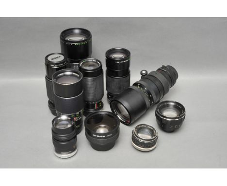 A Selection of Various Lenses, including Minolta Rokkor-PF f/1.7 55mm, Prinzgalaxy f/3.5 135mm and more (a lot)