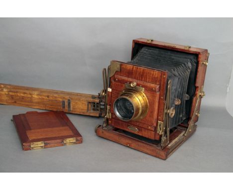 Ensign Regular Field Camera, with 8½ inch Ross Xpres f/4.5 lens and tripod legs