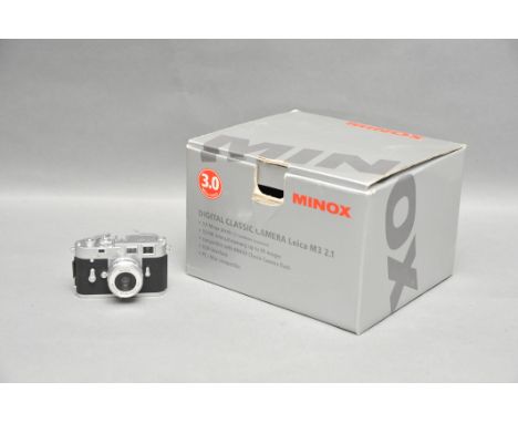A Minox Digital Classic Leica M3 2.1 Camera, with accessories in maker's box