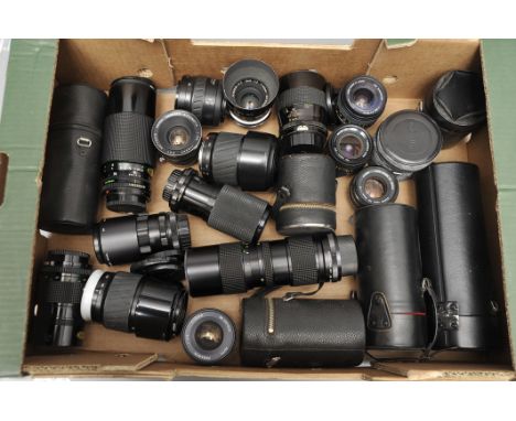 A Selection of Various Lenses, including Minolta W.Rokkor f/2.8 28mm, Nikon Nikkor-H.C f/2 50mm and more (a lot)