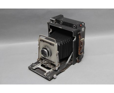 A Graflex Speed Graphic Camera, with Schneider Xenar f/4.7 135mm lens